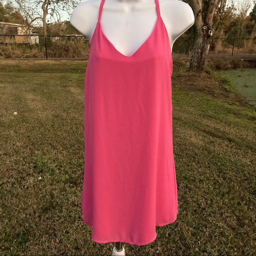 Naked Zebra NWT Pink Strappy Dress /“Knotted” back